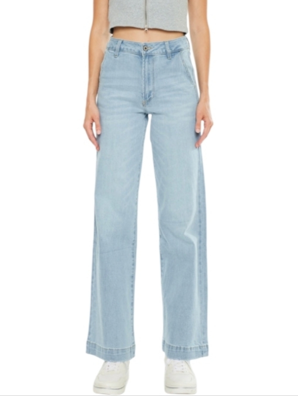 NWOT KanCan Celine Light Blue Ultra High-Rise Wide Leg Jeans